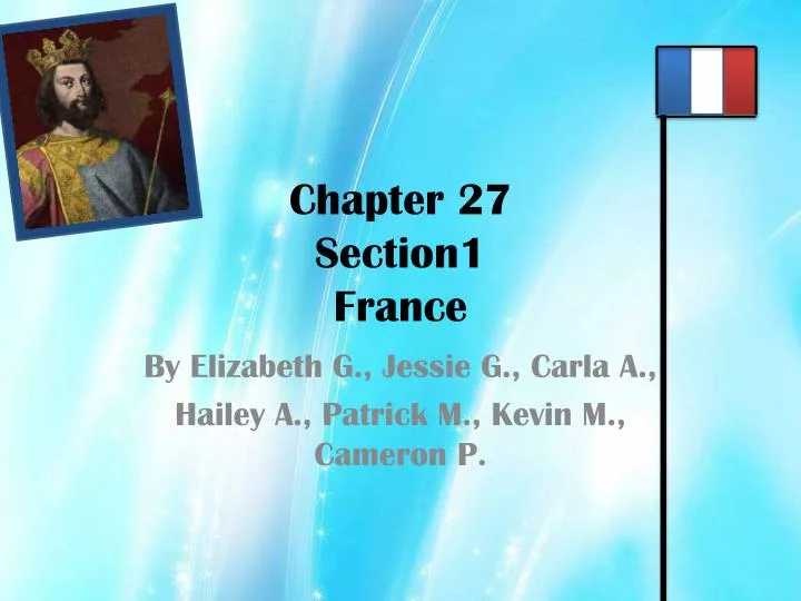 chapter 27 section1 france
