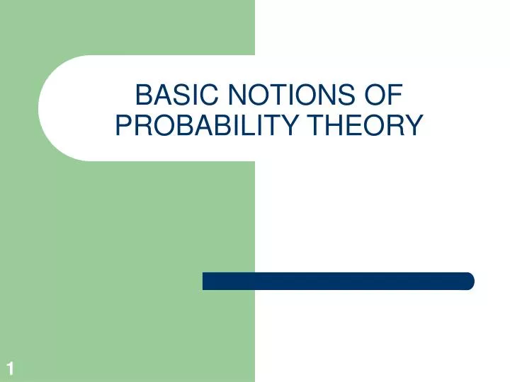 basic notions of probability theory