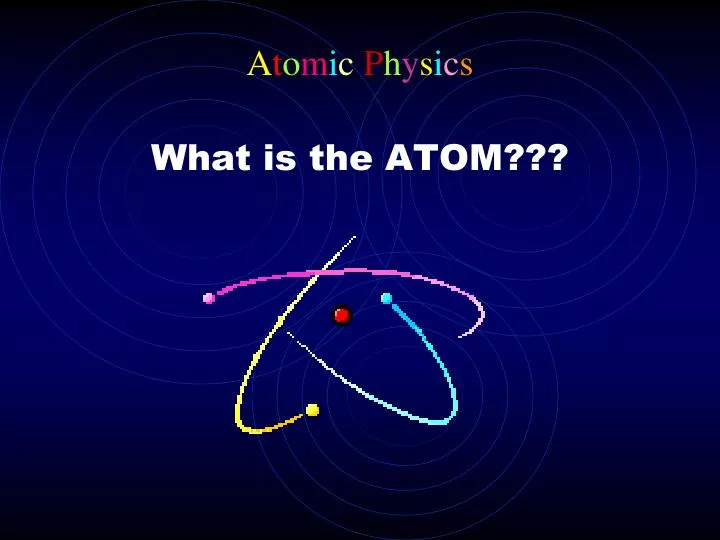 a t o m i c p h y s i c s what is the atom