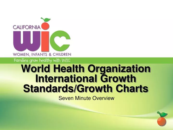world health organization international growth standards growth charts