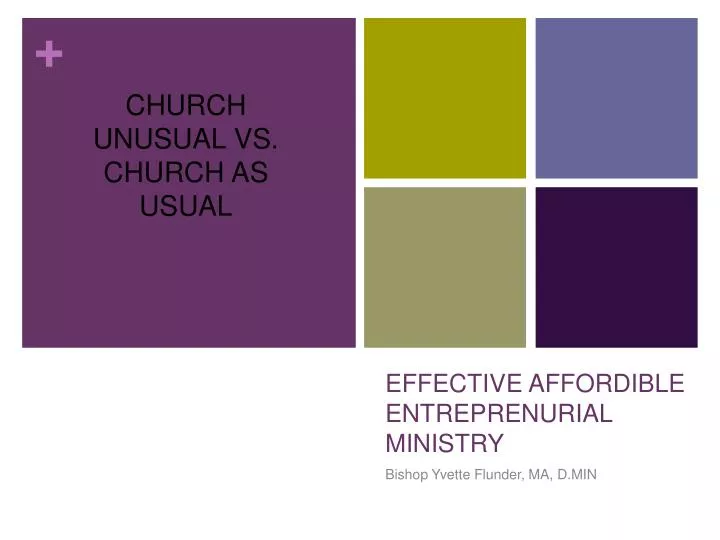 effective affordible entreprenurial ministry