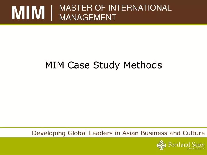 mim case study methods