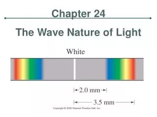 Chapter 24 The Wave Nature of Light