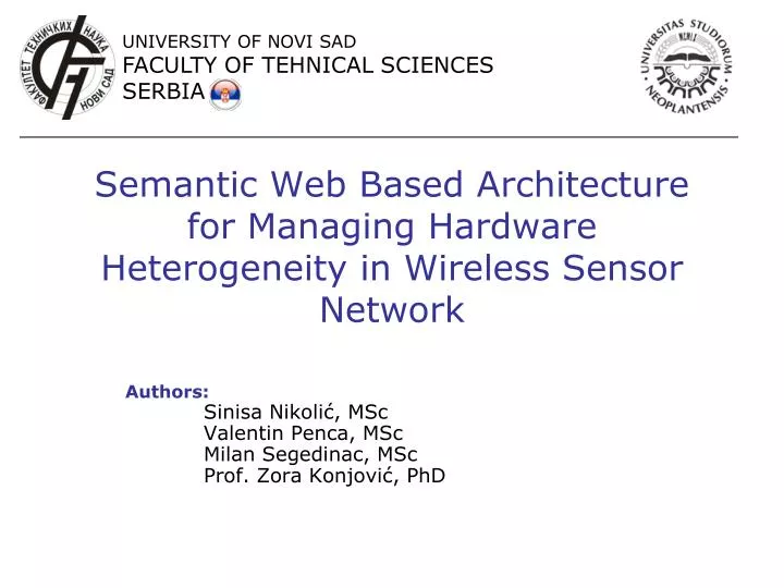 semantic web based architecture for managing hardware heterogeneity in wireless sensor network