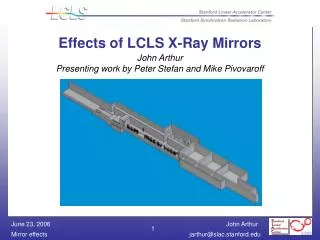 Effects of LCLS X-Ray Mirrors