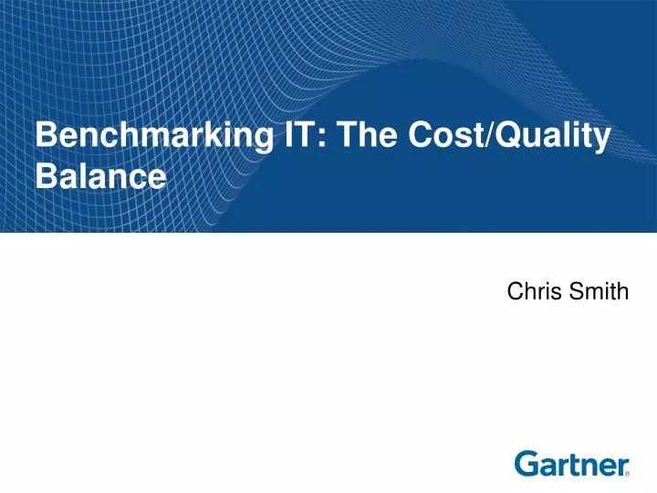 benchmarking it the cost quality balance