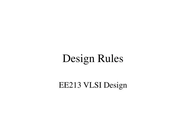 design rules