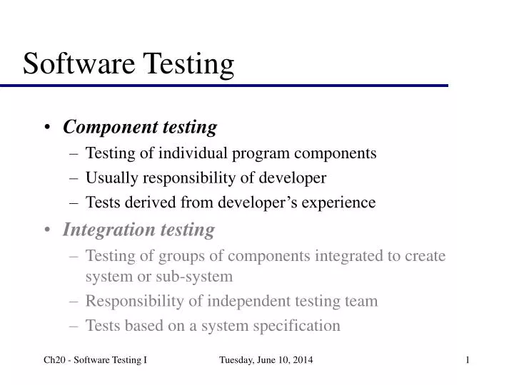 software testing