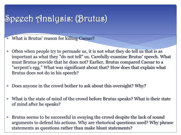 speech analysis brutus