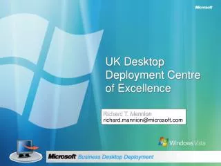 UK Desktop Deployment Centre of Excellence