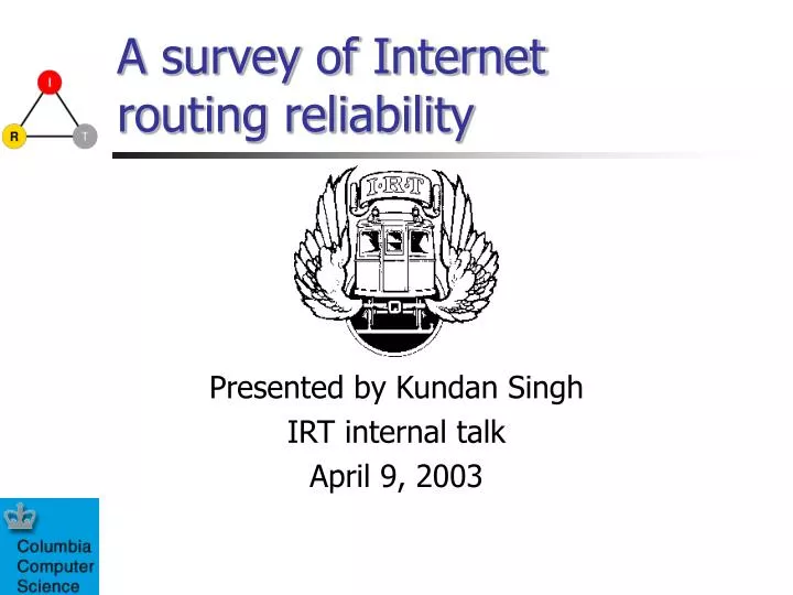 a survey of internet routing reliability