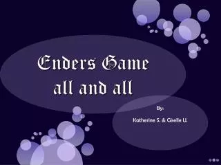 Enders Game all and all