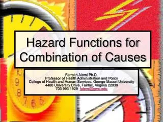 Hazard Functions for Combination of Causes