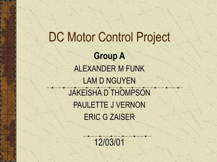 dc motor control project