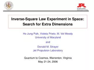 Inverse-Square Law Experiment in Space: Search for Extra Dimensions