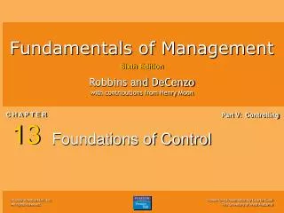 Foundations of Control