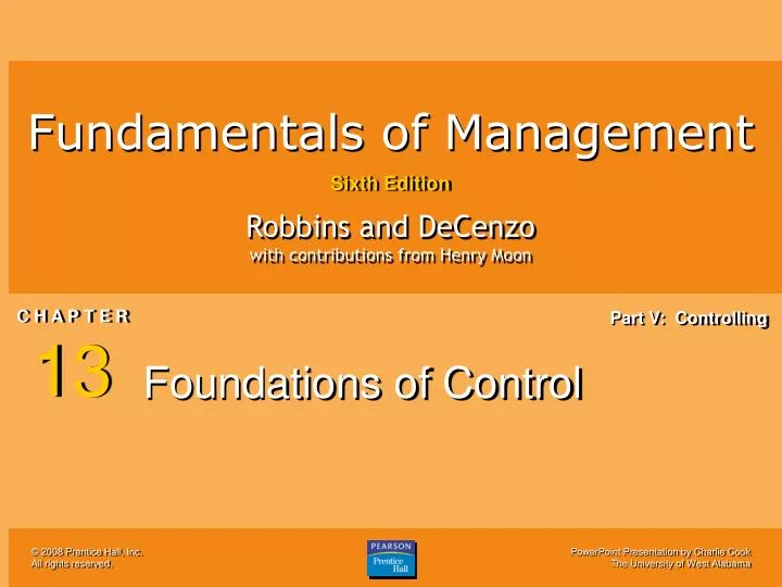 foundations of control