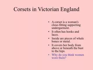 Corsets in Victorian England