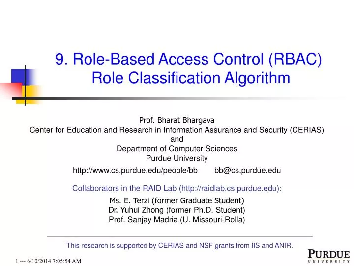 9 role based access control rbac role classification algorithm