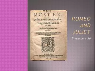 romeo and juliet
