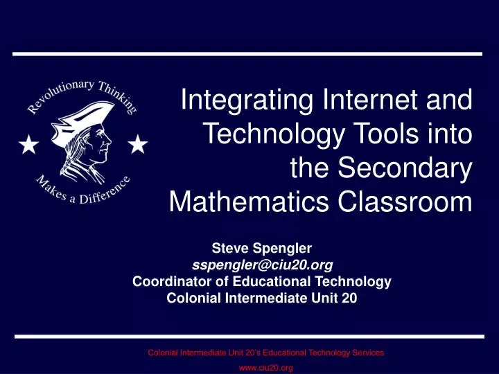 integrating internet and technology tools into the secondary mathematics classroom