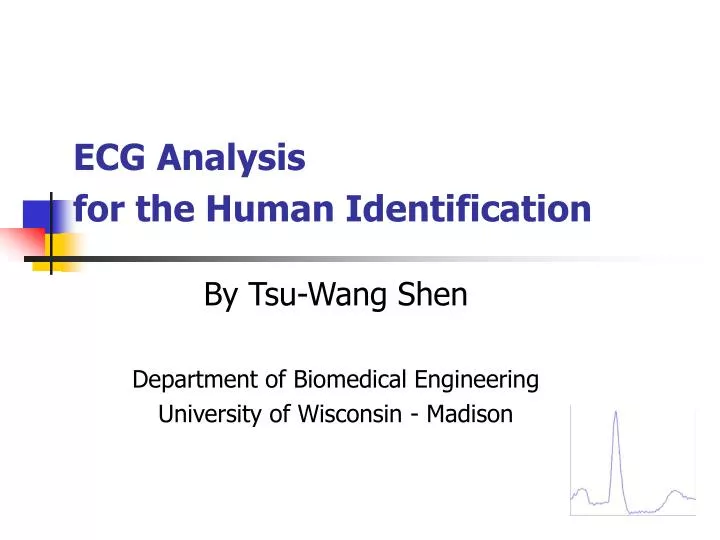 ecg analysis for the human identification
