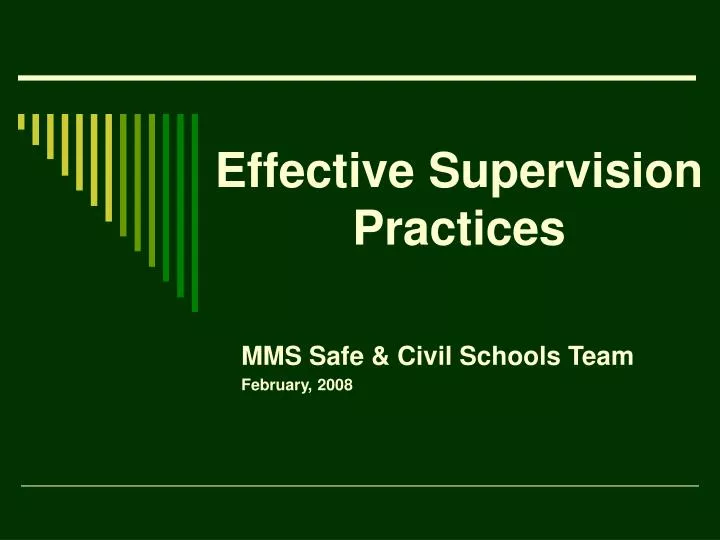 effective supervision practices