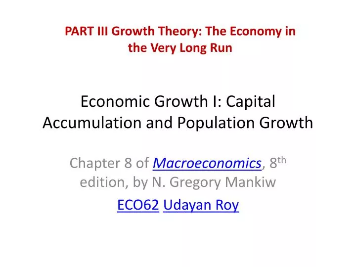 economic growth i capital accumulation and population growth