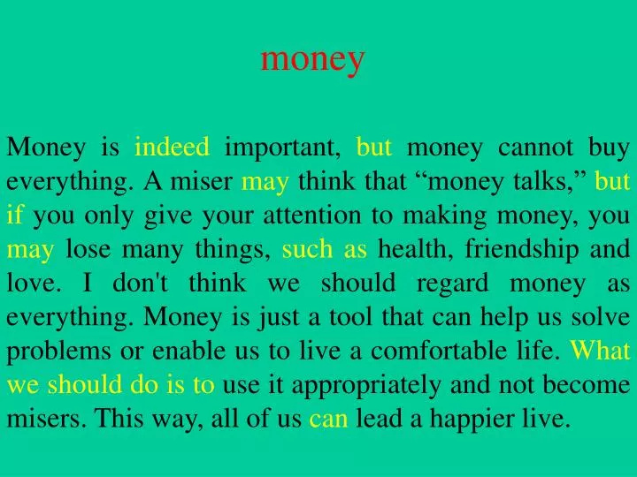 money