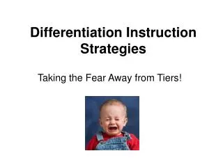 Differentiation Instruction Strategies