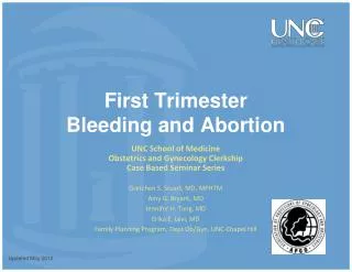 First Trimester Bleeding and Abortion