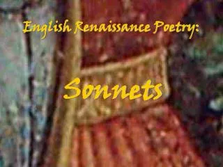 English Renaissance Poetry: