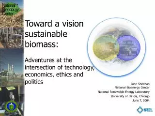 Toward a vision of sustainable biomass: