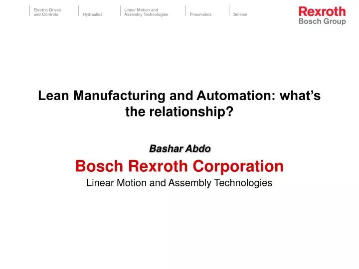 lean manufacturing and automation what s the relationship