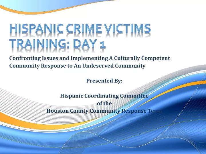 hispanic crime victims training day 1