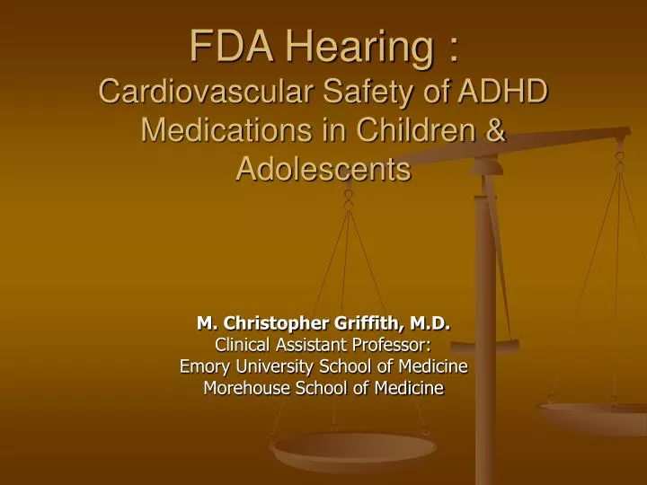 fda hearing cardiovascular safety of adhd medications in children adolescents