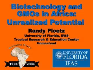 Biotechnology and GMOs in Africa: Unrealized Potential