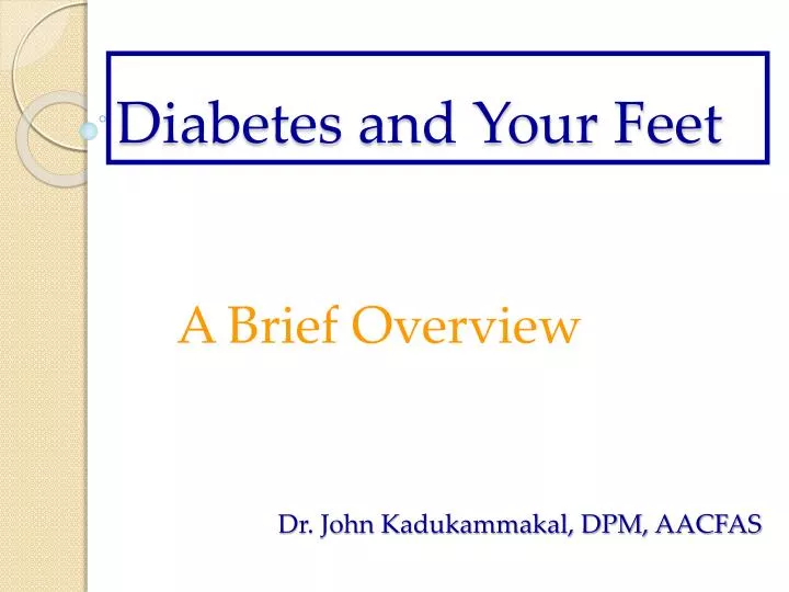 diabetes and your feet