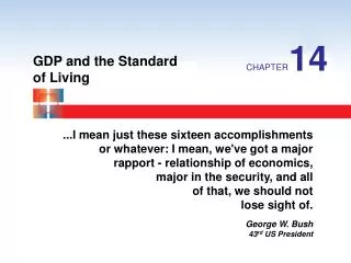 GDP and the Standard of Living