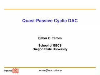 Quasi-Passive Cyclic DAC