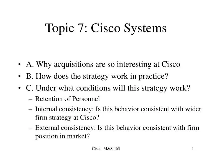 topic 7 cisco systems