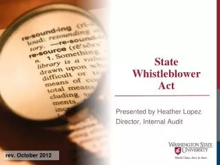 State Whistleblower Act