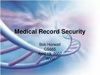 Medical Record Security