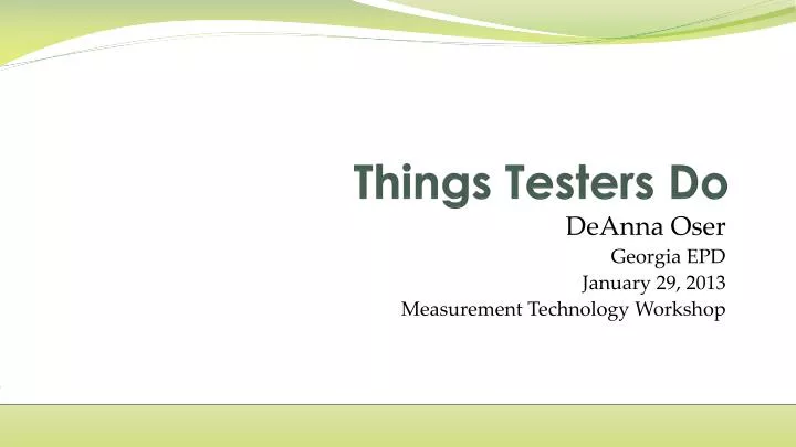 things testers do