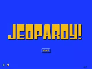 Jeopardy Opening