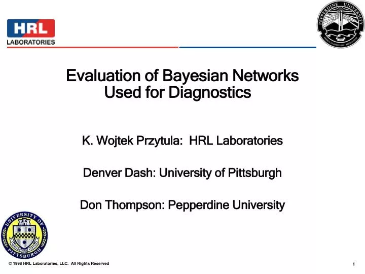evaluation of bayesian networks used for diagnostics 1