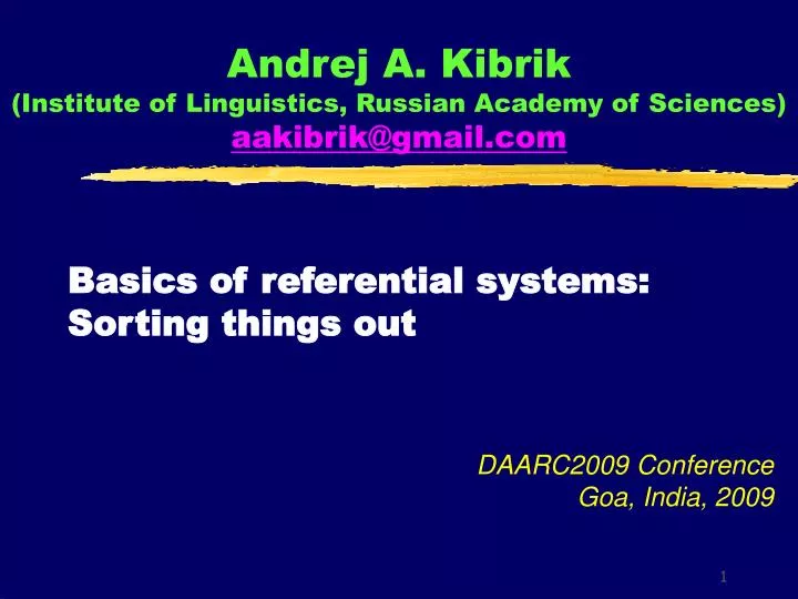 andrej a kibrik institute of linguistics russian academy of sciences aakibrik@gmail com