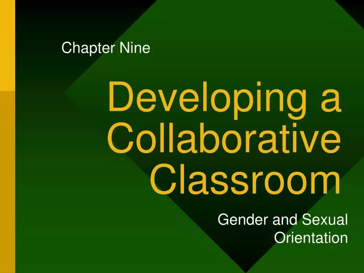 developing a collaborative classroom