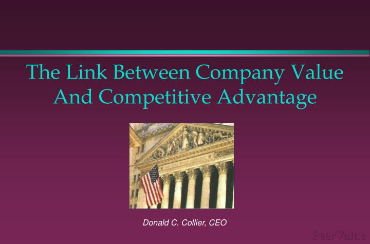 the link between company value and competitive advantage