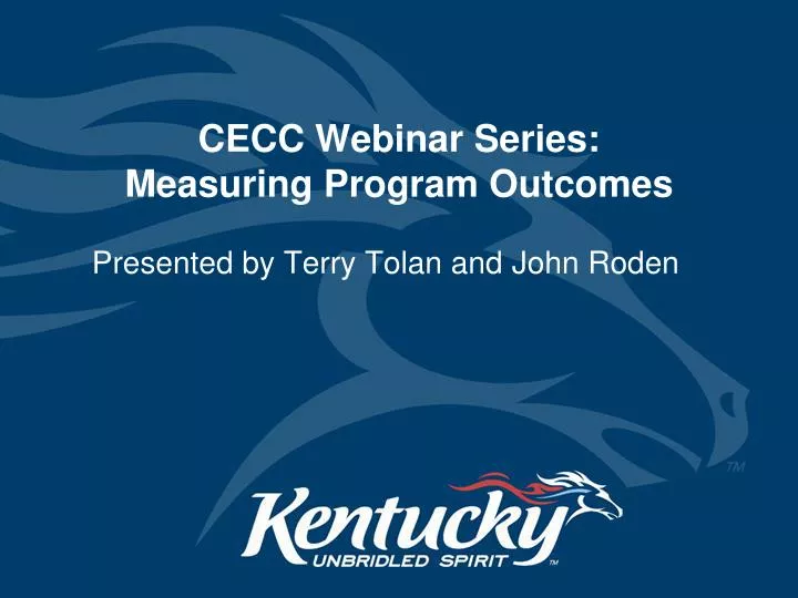cecc webinar series measuring program outcomes
